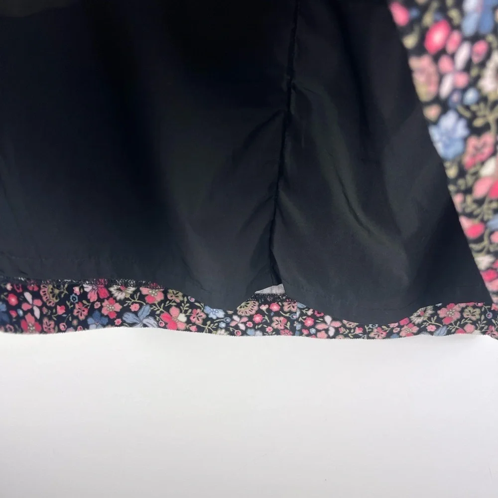 LOFT Ann Taylor Multicolor Floral Velvet Stretch Skirt Double Lining Womens 2 - Picture 4 of 8